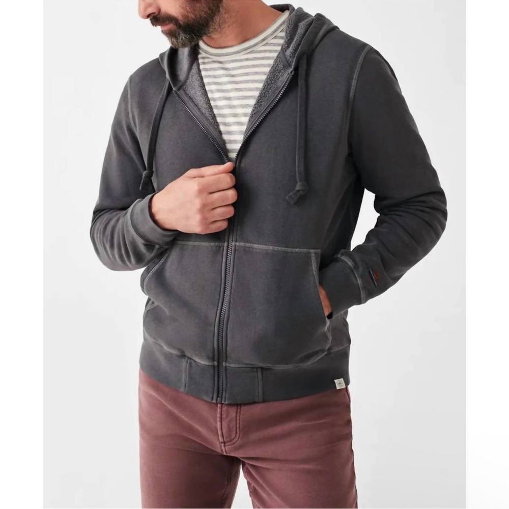 FAHERTY Sun Washed Full‎ Zip Hoodie Tequila Pantalones Men’s Medium